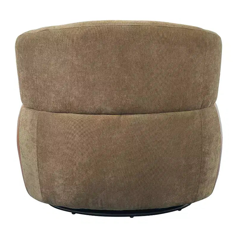 Fauteuil d'appoint pivotant moderne Christopher Knight Home Suroi avec cadre en bois et pieds en métal