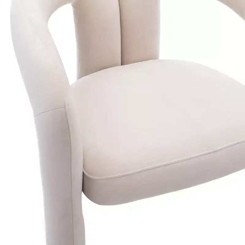 Set of 2 Accent Chairs, Velvet Barrel Armchair for Kitchen, Living Room, Bedroom - ModernLuxe