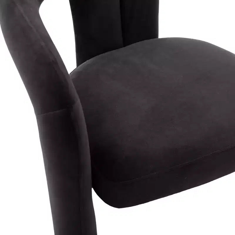 Set of 2 Accent Chairs, Velvet Barrel Armchair for Kitchen, Living Room, Bedroom - ModernLuxe