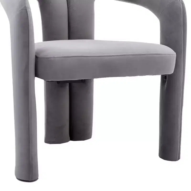Set of 2 Accent Chairs, Velvet Barrel Armchair for Kitchen, Living Room, Bedroom - ModernLuxe