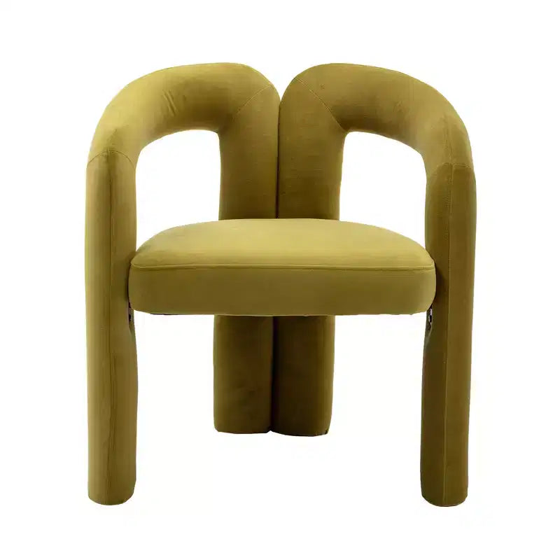 Set of 2 Accent Chairs, Velvet Barrel Armchair for Kitchen, Living Room, Bedroom - ModernLuxe