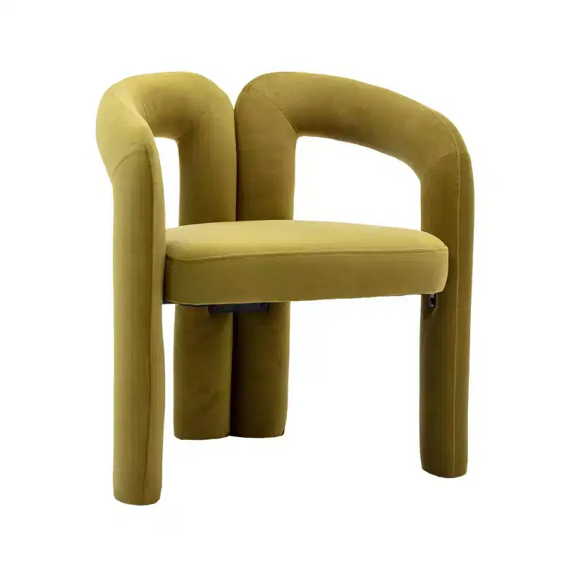 Set of 2 Accent Chairs, Velvet Barrel Armchair for Kitchen, Living Room, Bedroom - ModernLuxe