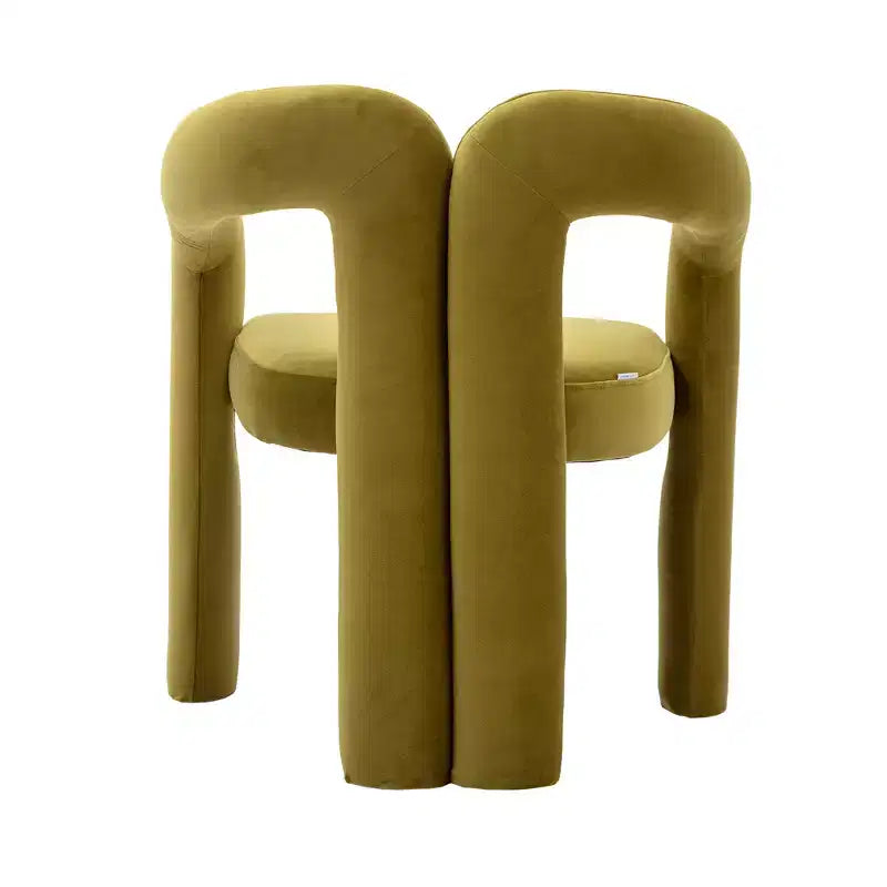 Set of 2 Accent Chairs, Velvet Barrel Armchair for Kitchen, Living Room, Bedroom - ModernLuxe