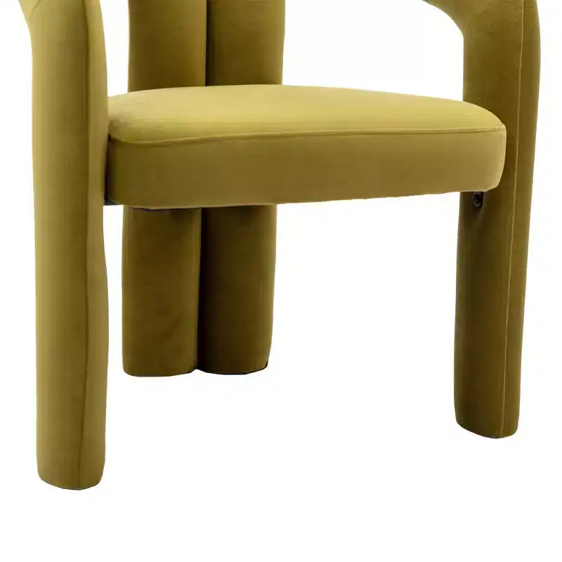 Set of 2 Accent Chairs, Velvet Barrel Armchair for Kitchen, Living Room, Bedroom - ModernLuxe