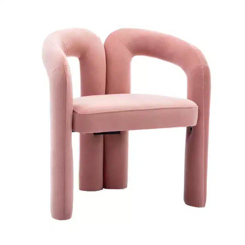Set of 2 Accent Chairs, Velvet Barrel Armchair for Kitchen, Living Room, Bedroom - ModernLuxe