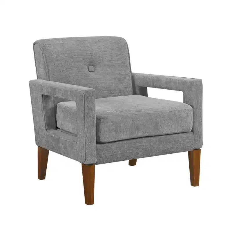 Fauteuil moderne GDFStudio Mason en chenille rembourré avec coussin amovible