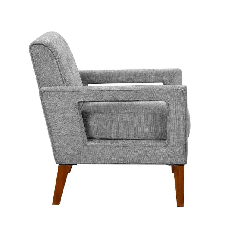Fauteuil moderne GDFStudio Mason en chenille rembourré avec coussin amovible