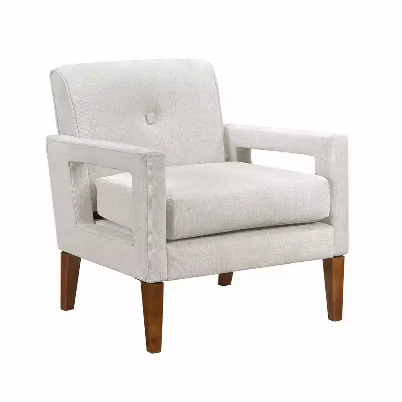 Fauteuil moderne GDFStudio Mason en chenille rembourré avec coussin amovible