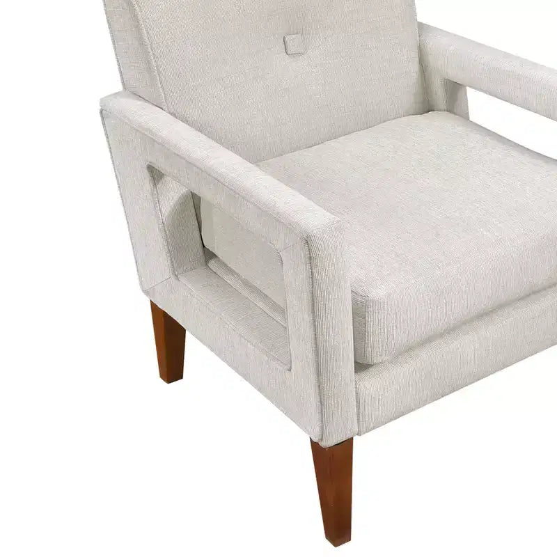 Fauteuil moderne GDFStudio Mason en chenille rembourré avec coussin amovible