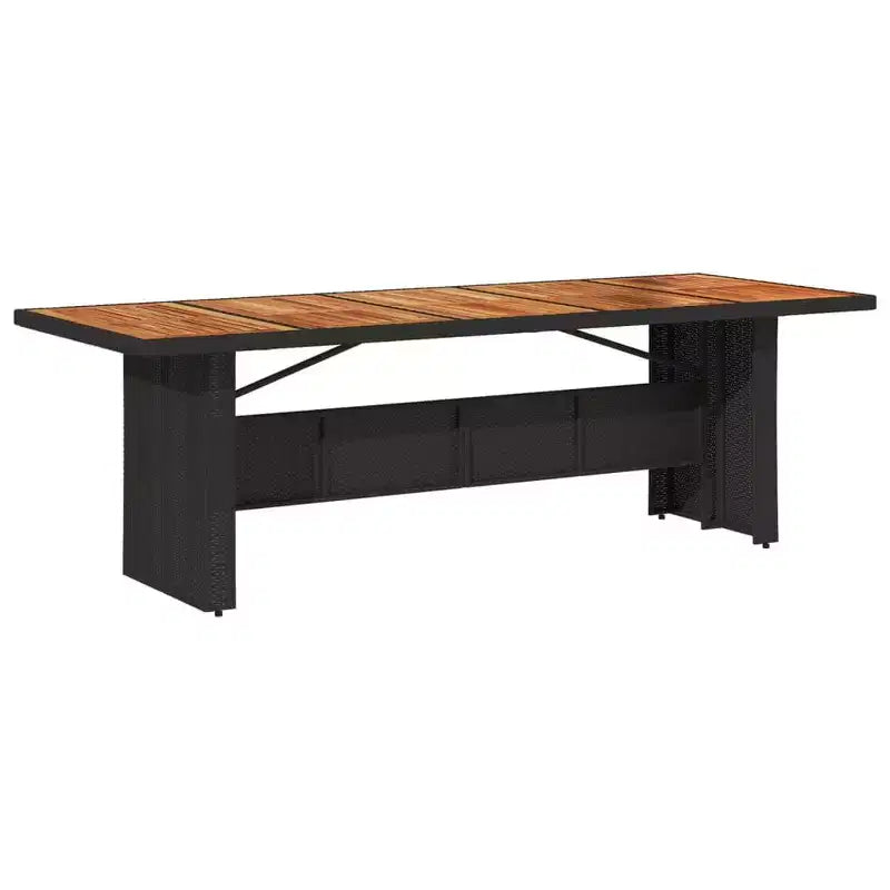vidaXL Ensemble de salle à manger de jardin, rotin PE noir, grande taille, matériaux résistants aux UV