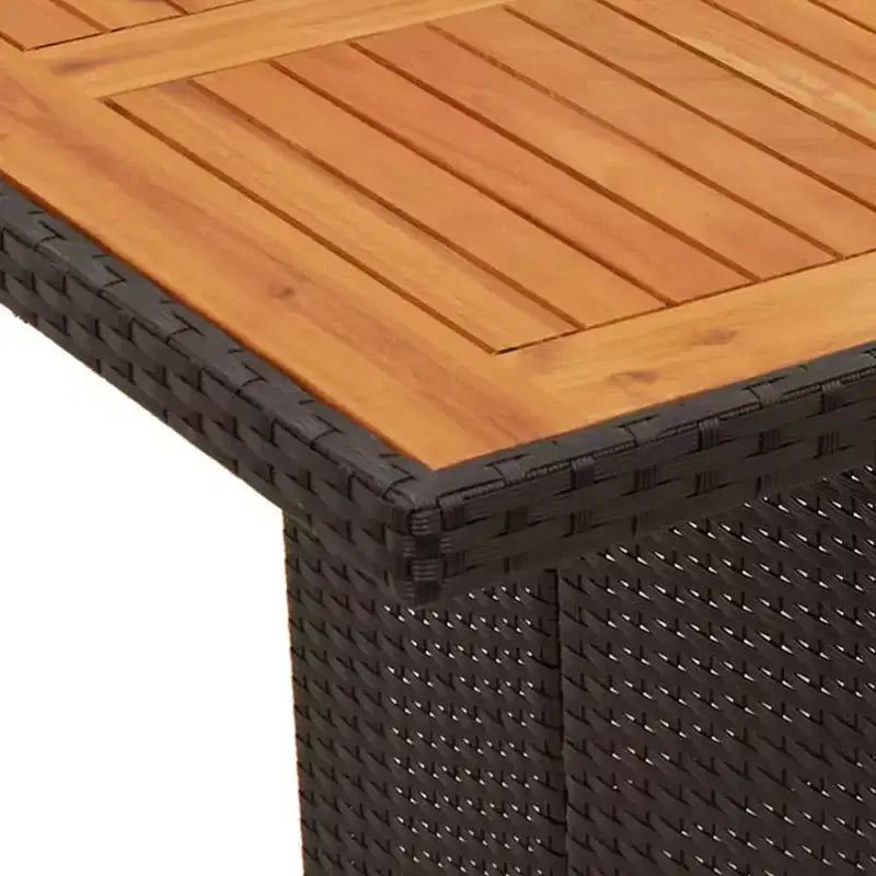 vidaXL Ensemble de salle à manger de jardin, rotin PE noir, grande taille, matériaux résistants aux UV