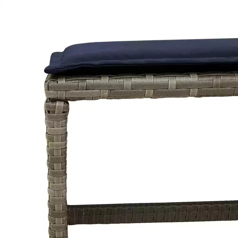 vidaXL Ensemble de salle à manger d'extérieur 8 pcs Gris et Bleu marine