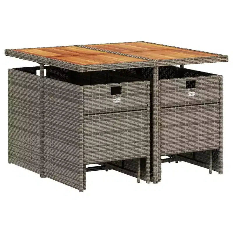vidaXL Ensemble de salle à manger d'extérieur 8 pcs Gris et Bleu marine