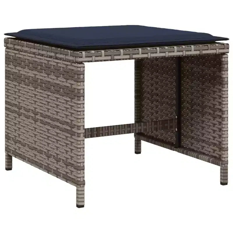 vidaXL Ensemble de salle à manger d'extérieur 8 pcs Gris et Bleu marine