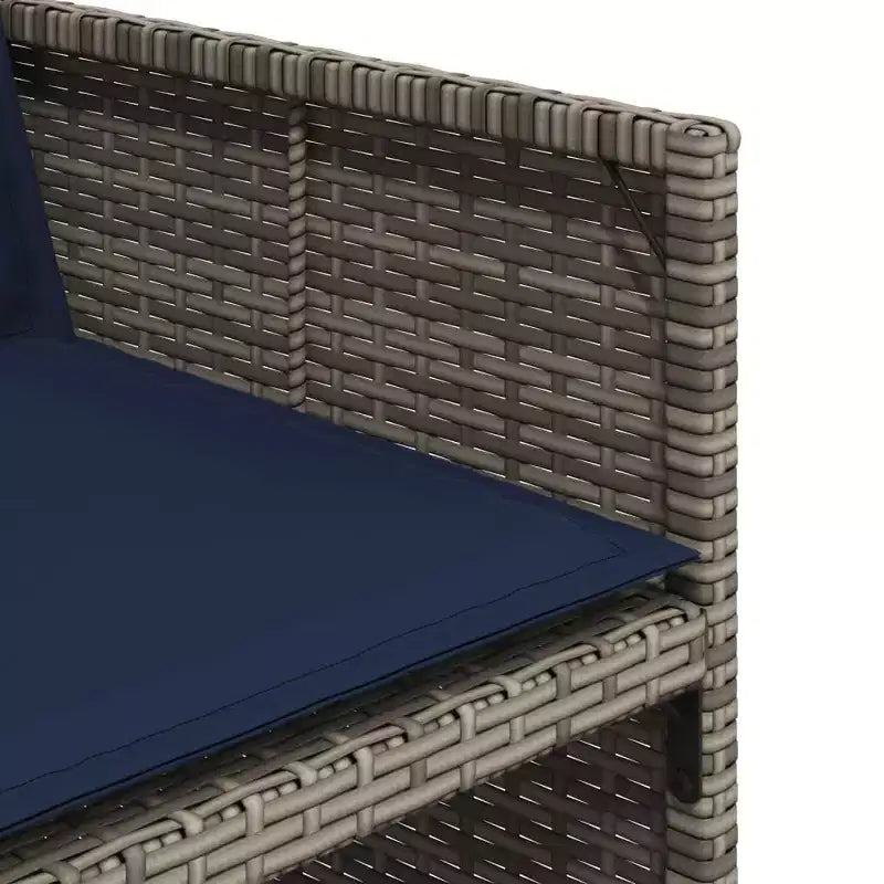 vidaXL Ensemble de salle à manger d'extérieur 8 pcs Gris et Bleu marine