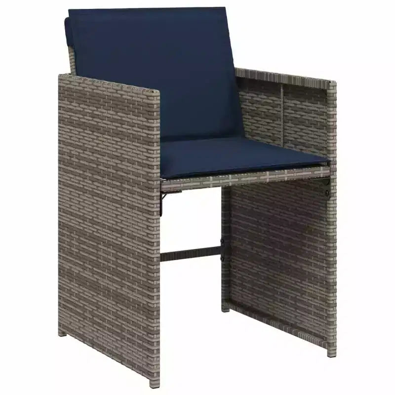 vidaXL Salon de jardin 16 pcs Résine tressée Gris Grand Résistant aux UV