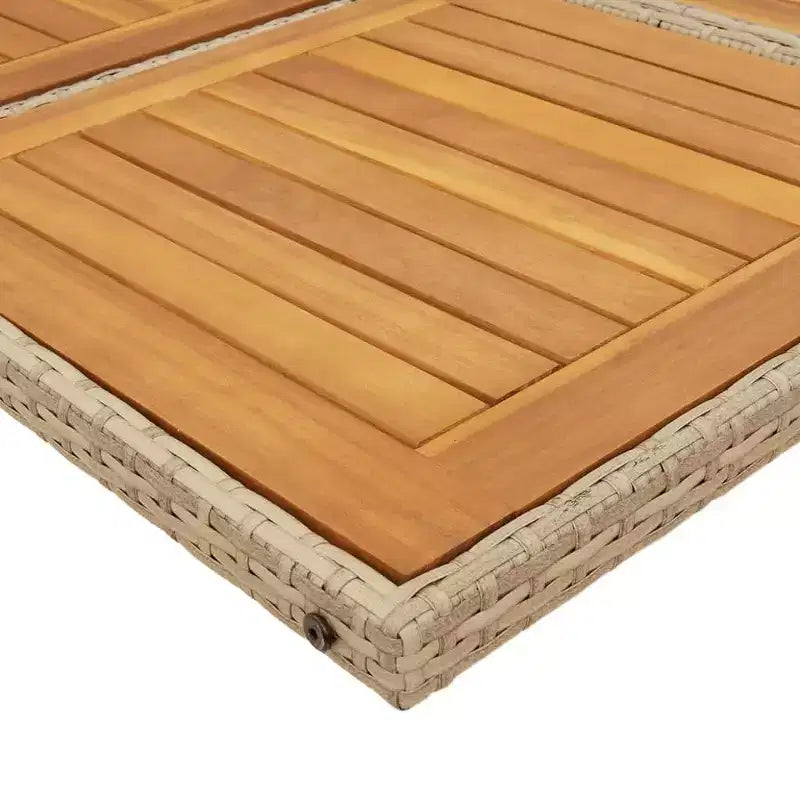 vidaXL Ensemble repas de jardin beige, marron, blanc crème