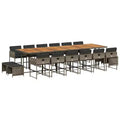 vidaXL Garden Dining Set Grey, Brown, Dark Grey
