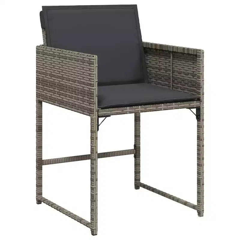 vidaXL Salon de jardin Gris, Marron, Gris foncé