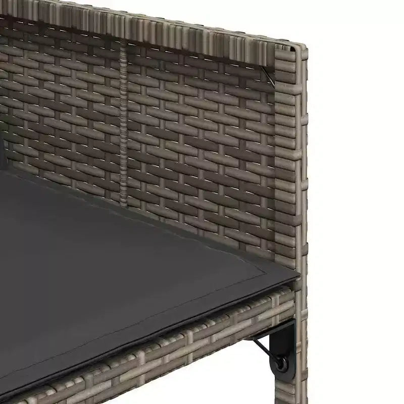 vidaXL Salon de jardin Gris, Marron, Gris foncé
