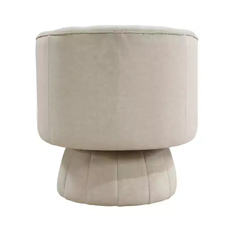 GDFStudio Madison Modern Velvet Upholstered Swivel Barrel Accent Chair with Wood Frame
