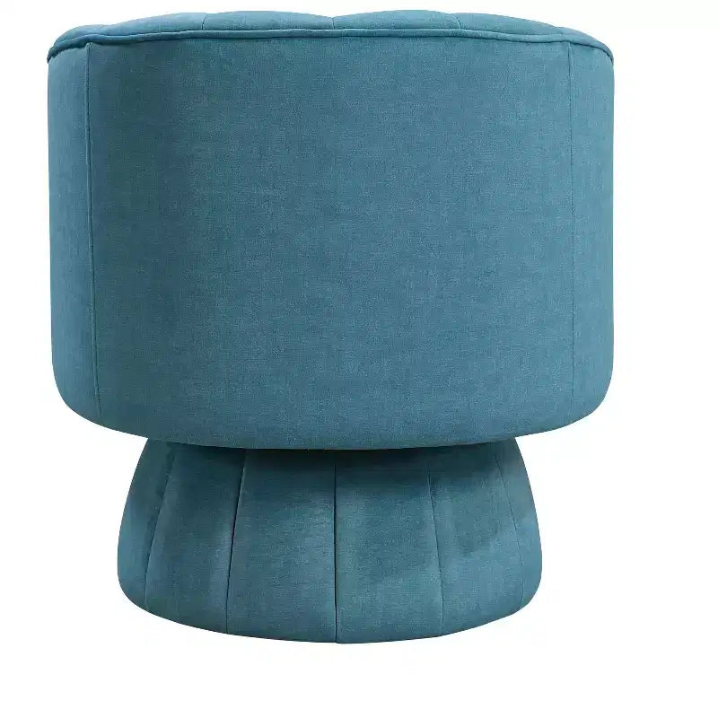 GDFStudio Madison Modern Velvet Upholstered Swivel Barrel Accent Chair with Wood Frame