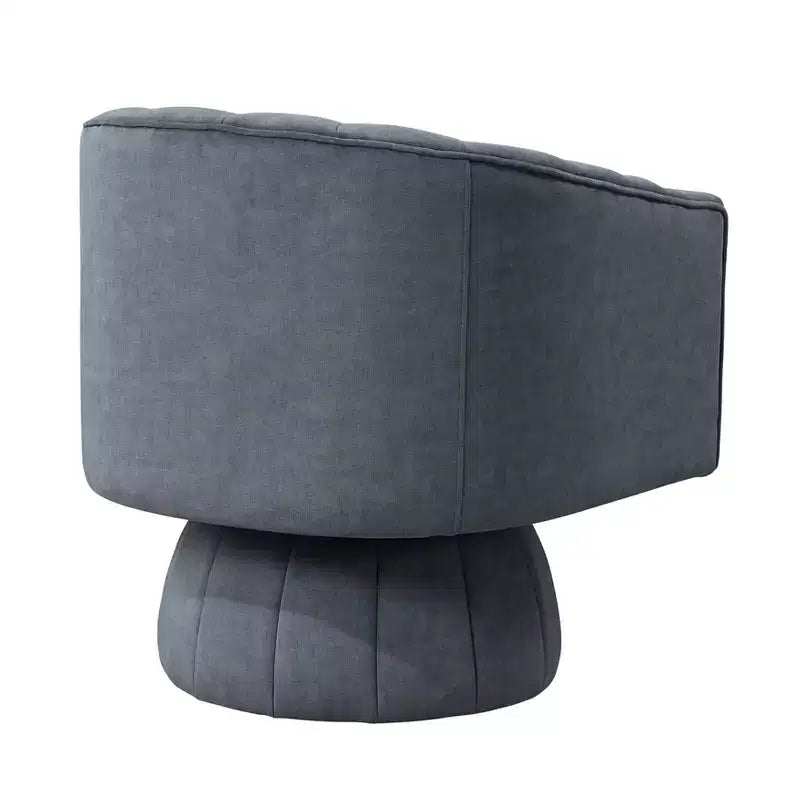 GDFStudio Madison Modern Velvet Upholstered Swivel Barrel Accent Chair with Wood Frame