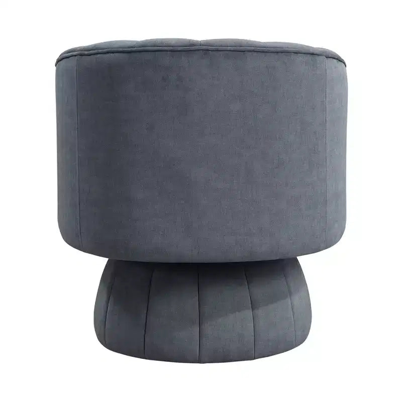 GDFStudio Madison Modern Velvet Upholstered Swivel Barrel Accent Chair with Wood Frame