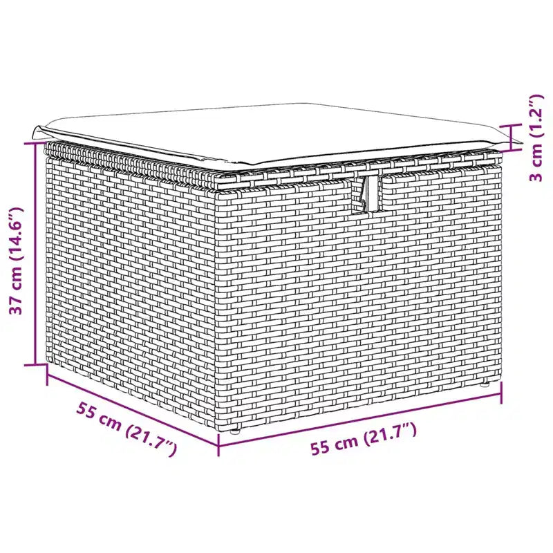 vidaXL Salon de jardin avec coussins 5 pcs Résine tressée