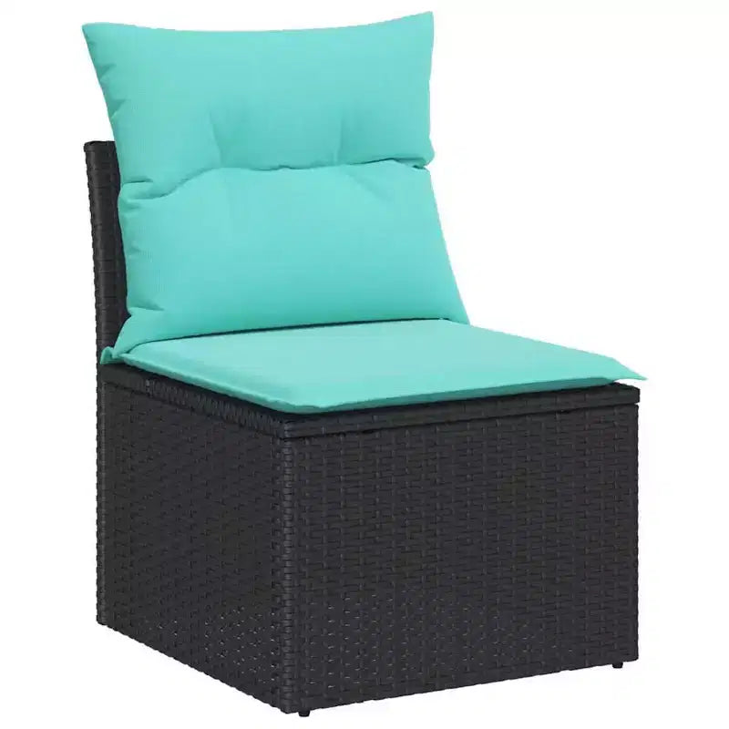 vidaXL Salon de jardin avec coussins 5 pcs Résine tressée