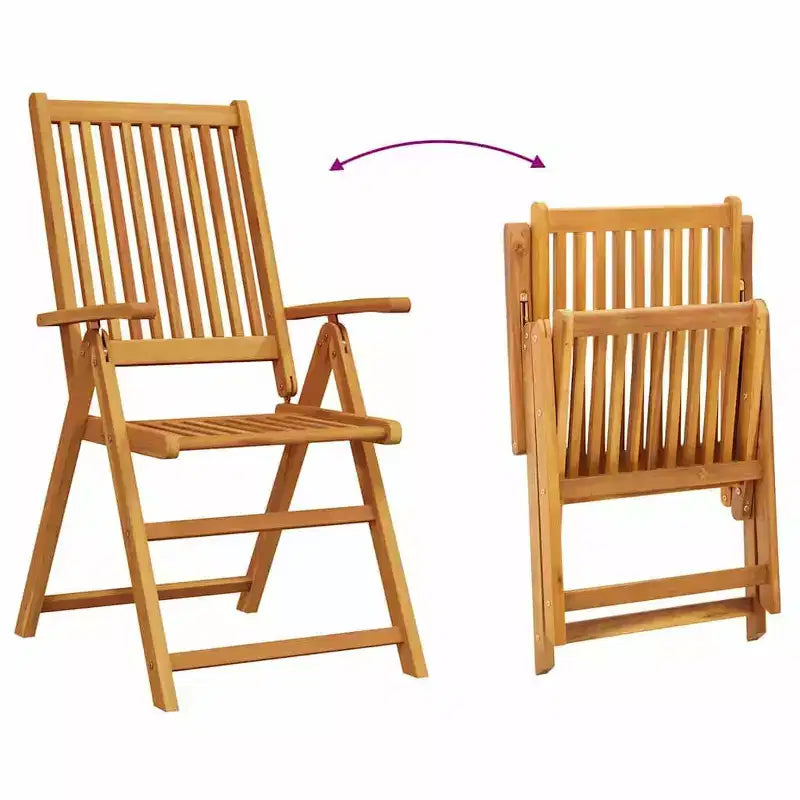vidaXL Ensemble de salle à manger de jardin pliable 7 pcs marron Bois d'acacia massif