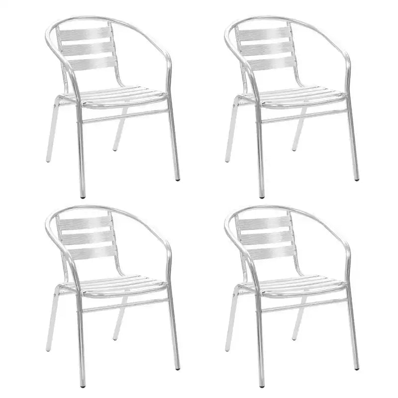vidaXL Ensemble de salle à manger Aluminium Argenté Empilable 5 pièces