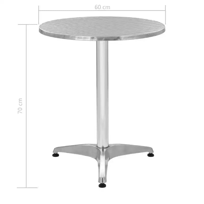 vidaXL Ensemble de salle à manger Aluminium Argenté Empilable 5 pièces