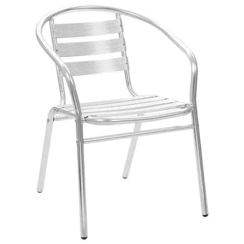 vidaXL Ensemble de salle à manger Aluminium Argenté Empilable 5 pièces