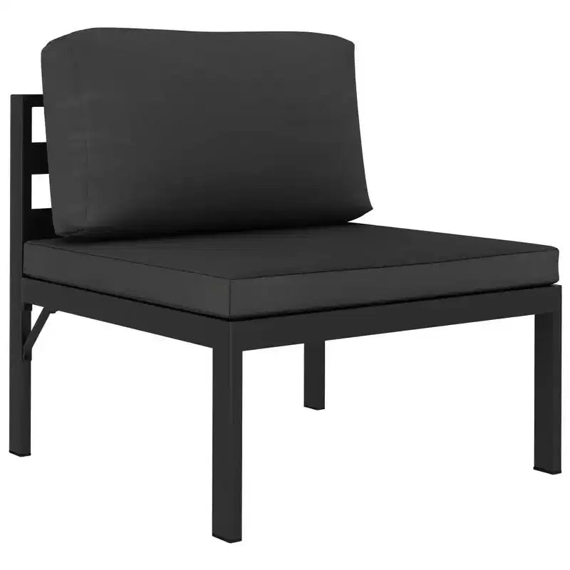 vidaXL Salon de jardin anthracite aluminium, polyester 3 pièces