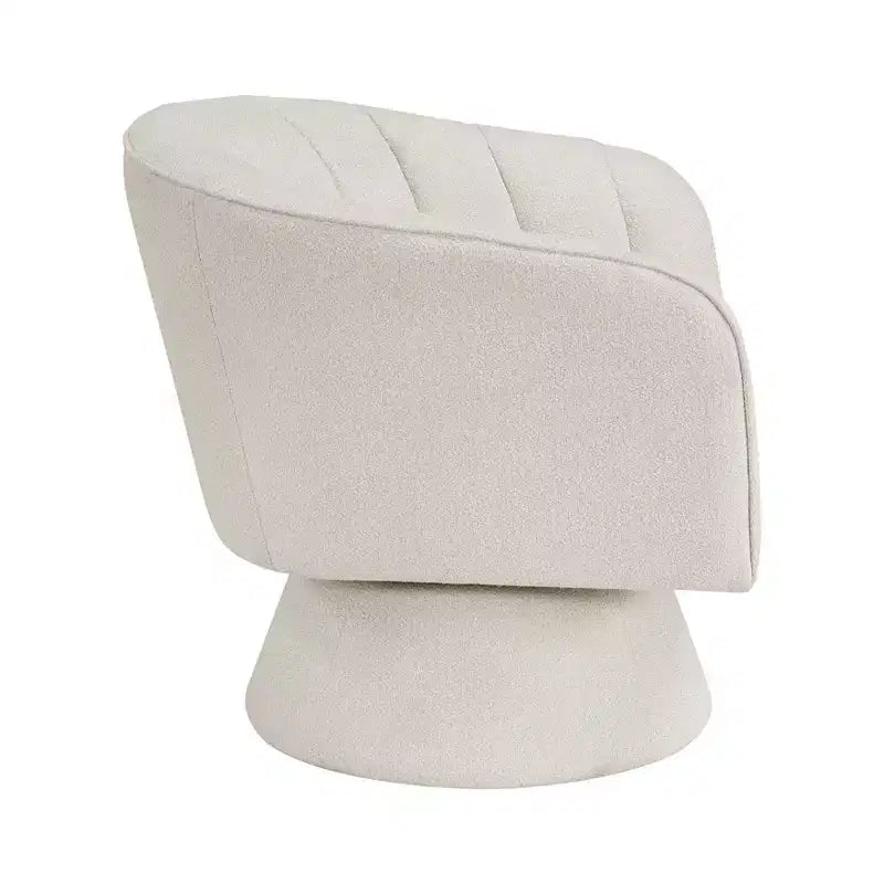 Fauteuil pivotant moderne GDFStudio Madison en bouclette avec dossier incurvé