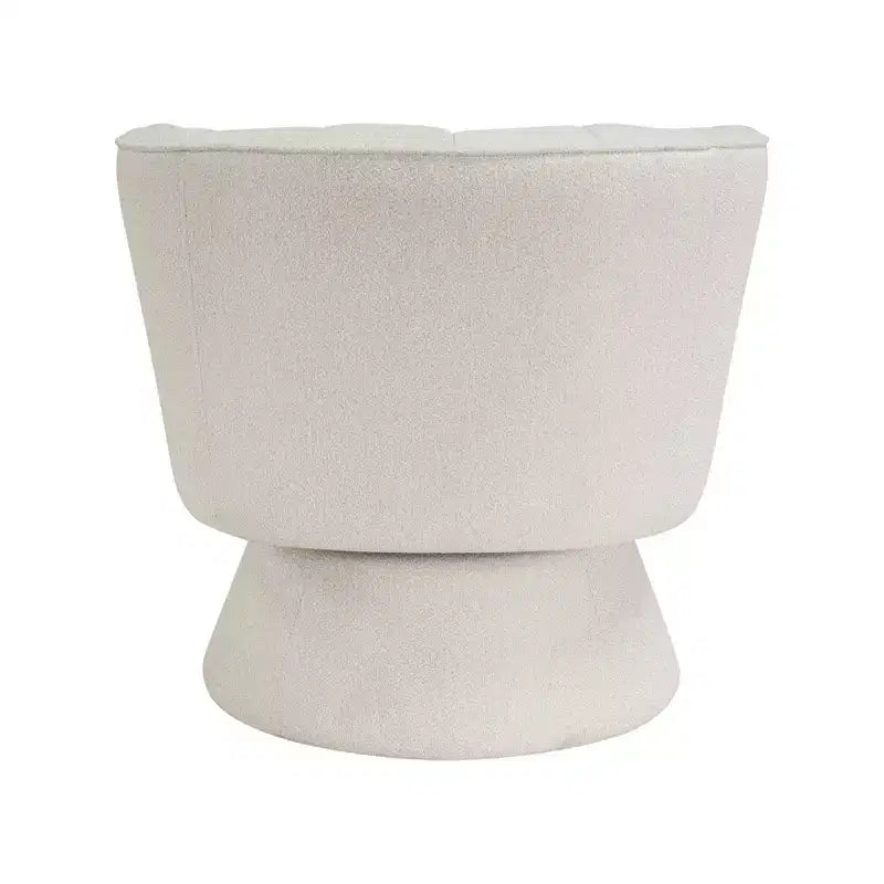 Fauteuil pivotant moderne GDFStudio Madison en bouclette avec dossier incurvé