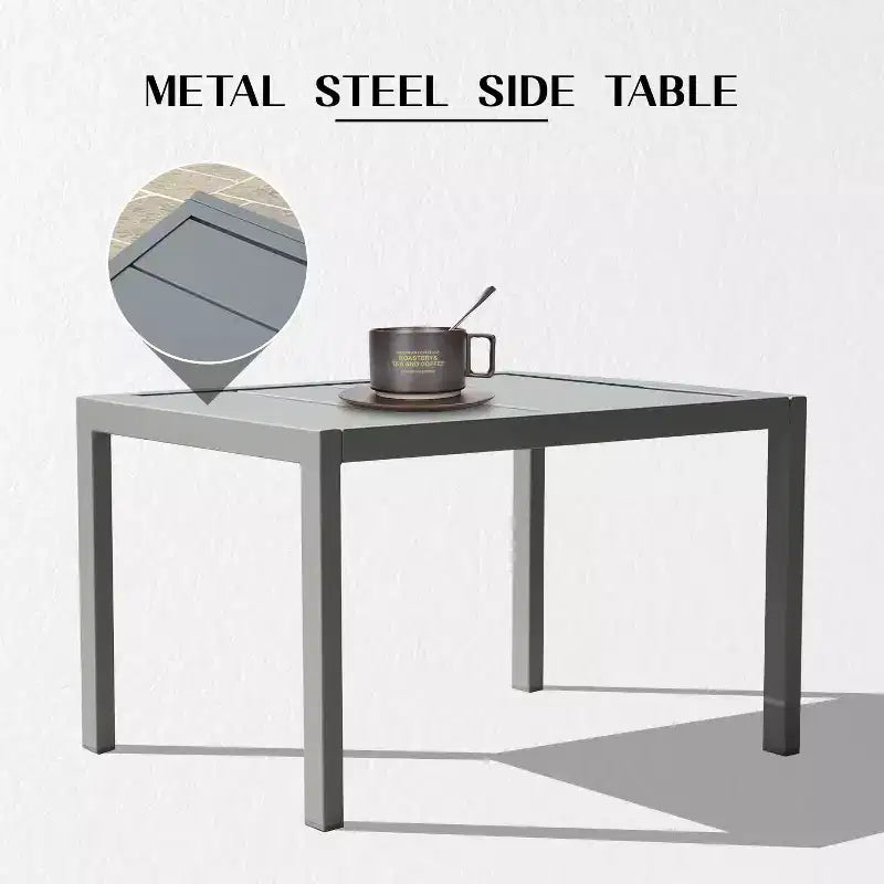 GDFStudio SunCurve Ensemble de 3 chaises longues empilables en métal et textilène pour l'extérieur