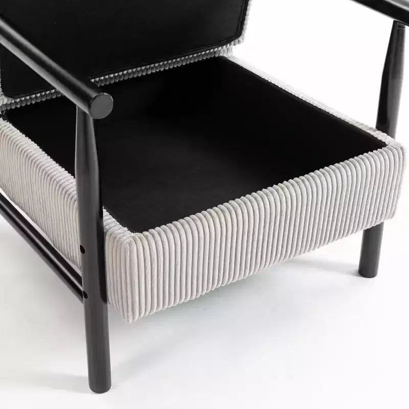GDFStudio Joule Mid-Century Modern Upholstered Accent Chair with Storage Seat and Pillow