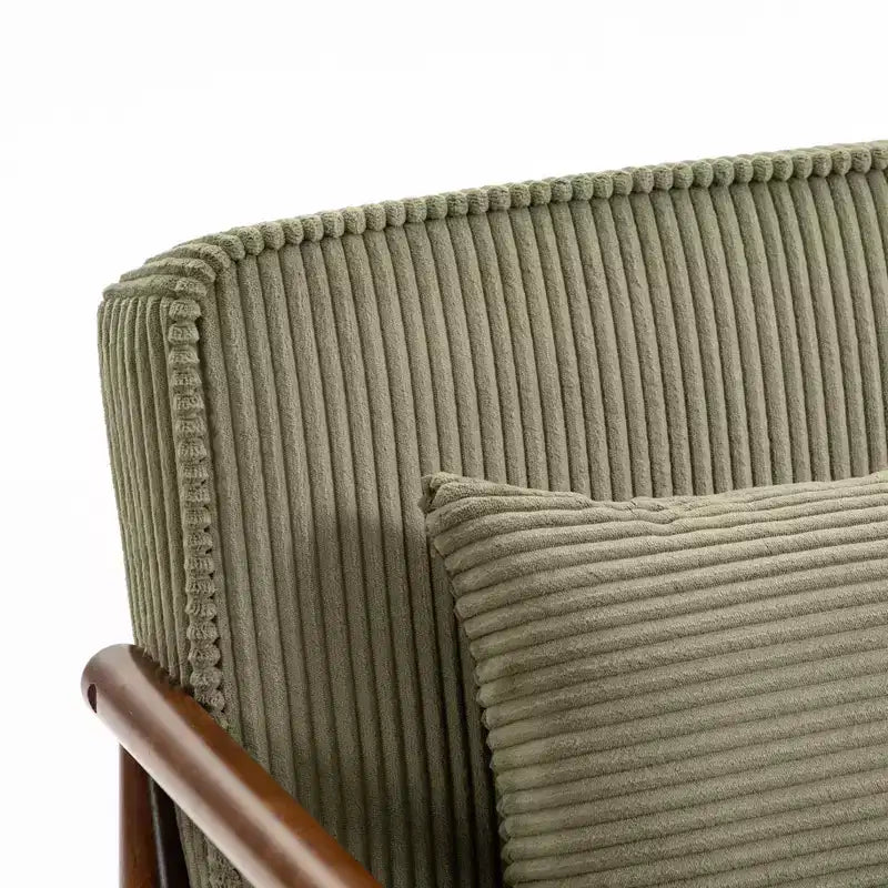 GDFStudio Joule Mid-Century Modern Upholstered Accent Chair with Storage Seat and Pillow