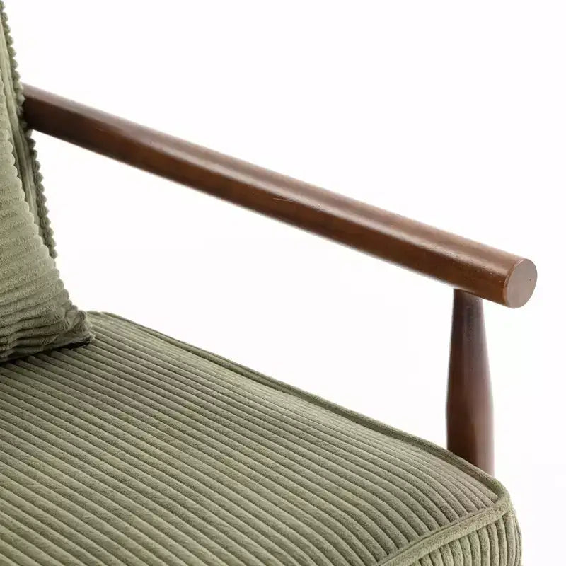GDFStudio Joule Mid-Century Modern Upholstered Accent Chair with Storage Seat and Pillow