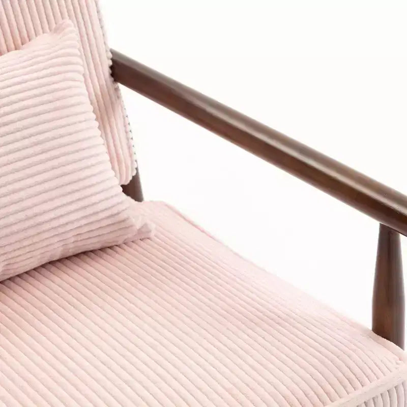 GDFStudio Joule Mid-Century Modern Upholstered Accent Chair with Storage Seat and Pillow