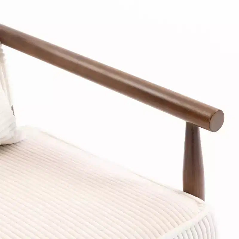 GDFStudio Joule Mid-Century Modern Upholstered Accent Chair with Storage Seat and Pillow