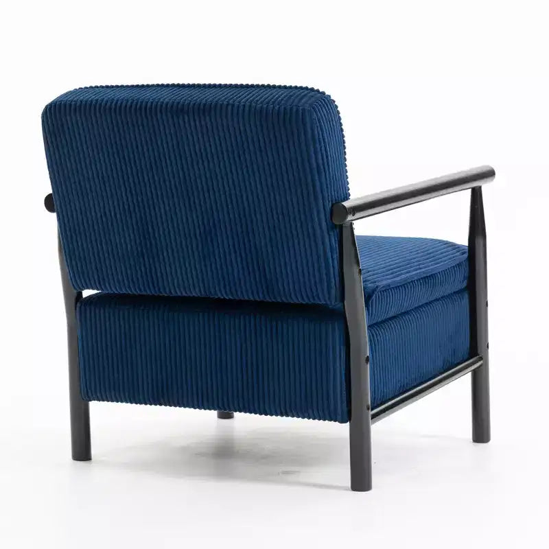 GDFStudio Joule Mid-Century Modern Upholstered Accent Chair with Storage Seat and Pillow