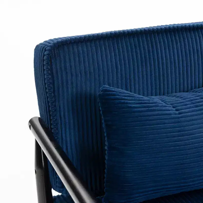 GDFStudio Joule Mid-Century Modern Upholstered Accent Chair with Storage Seat and Pillow