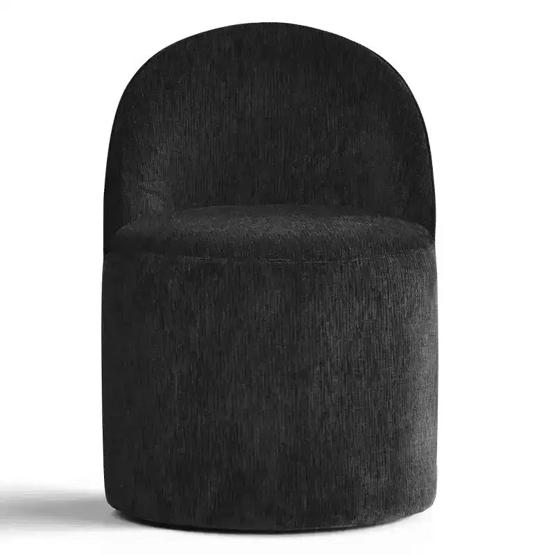Modern Chenille Upholstered Swivel Accent Chair with Casters, Armless Rolling Lounge Chair for Living Room, Bedroom, or Home Office-Panipeachy