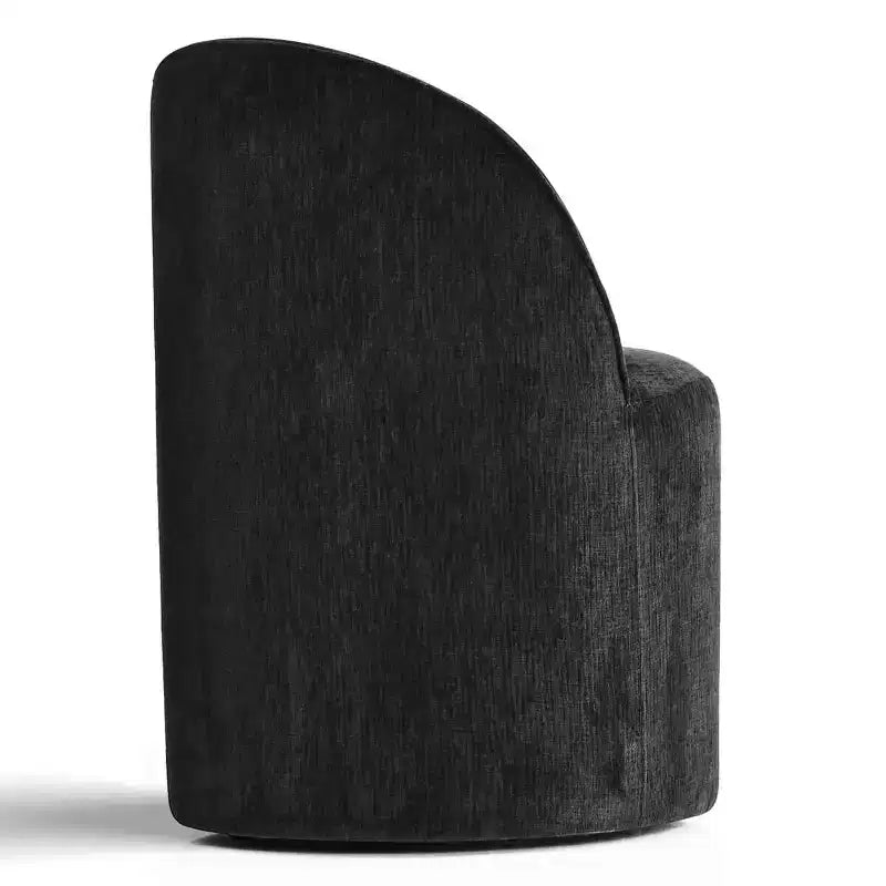 Modern Chenille Upholstered Swivel Accent Chair with Casters, Armless Rolling Lounge Chair for Living Room, Bedroom, or Home Office-Panipeachy