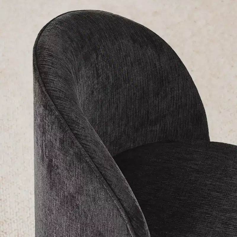 Modern Chenille Upholstered Swivel Accent Chair with Casters, Armless Rolling Lounge Chair for Living Room, Bedroom, or Home Office-Panipeachy