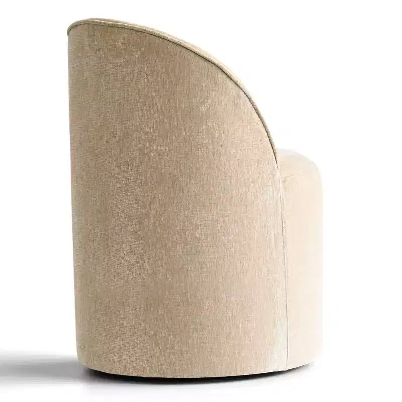 Modern Chenille Upholstered Swivel Accent Chair with Casters, Armless Rolling Lounge Chair for Living Room, Bedroom, or Home Office-Panipeachy