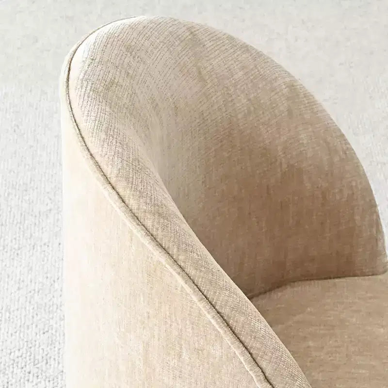 Modern Chenille Upholstered Swivel Accent Chair with Casters, Armless Rolling Lounge Chair for Living Room, Bedroom, or Home Office-Panipeachy
